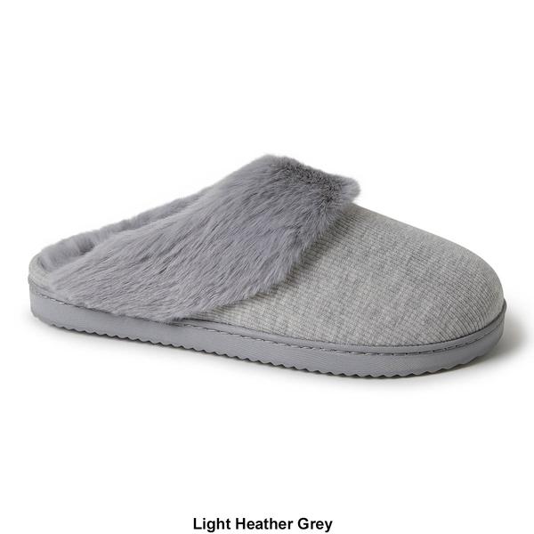 Womens Dearfoams(R) Dahlia Rib Knit Scuff Slippers alternate view