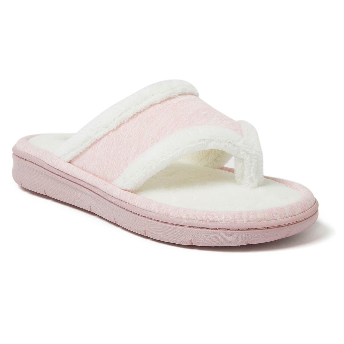 Womens Dearfoams(R) Opal Sweatshirt Thong Slippers