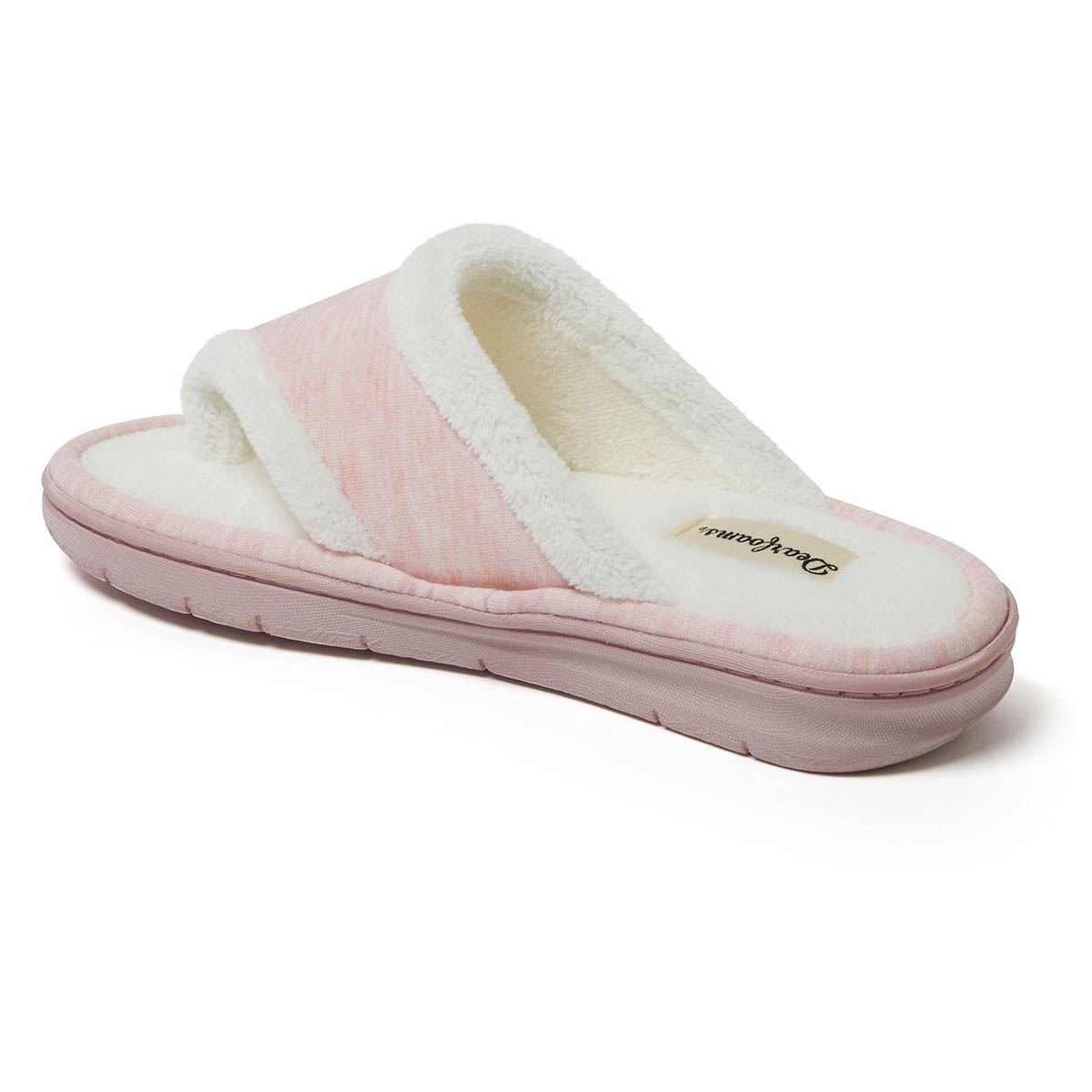 Womens Dearfoams(R) Opal Sweatshirt Thong Slippers