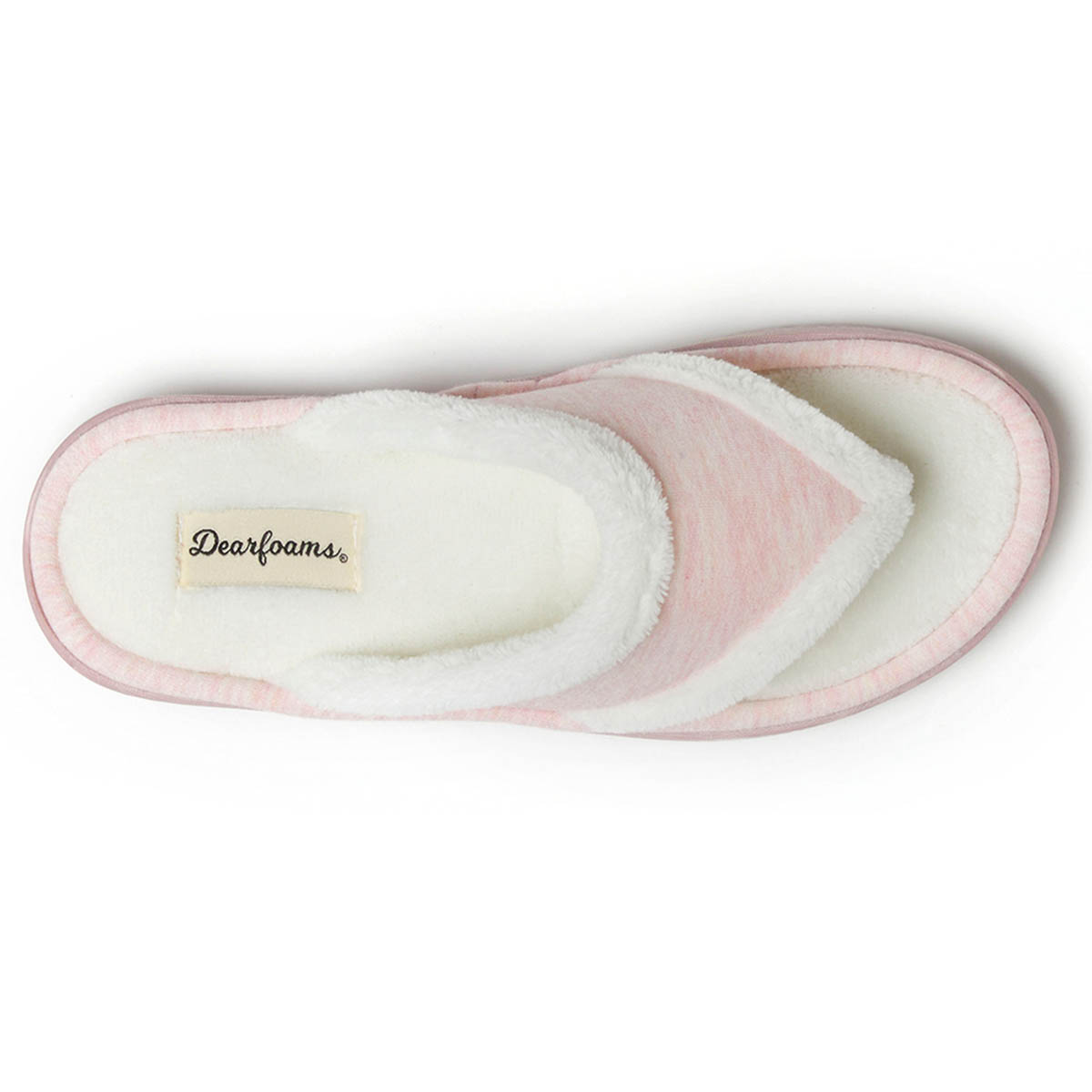 Womens Dearfoams(R) Opal Sweatshirt Thong Slippers