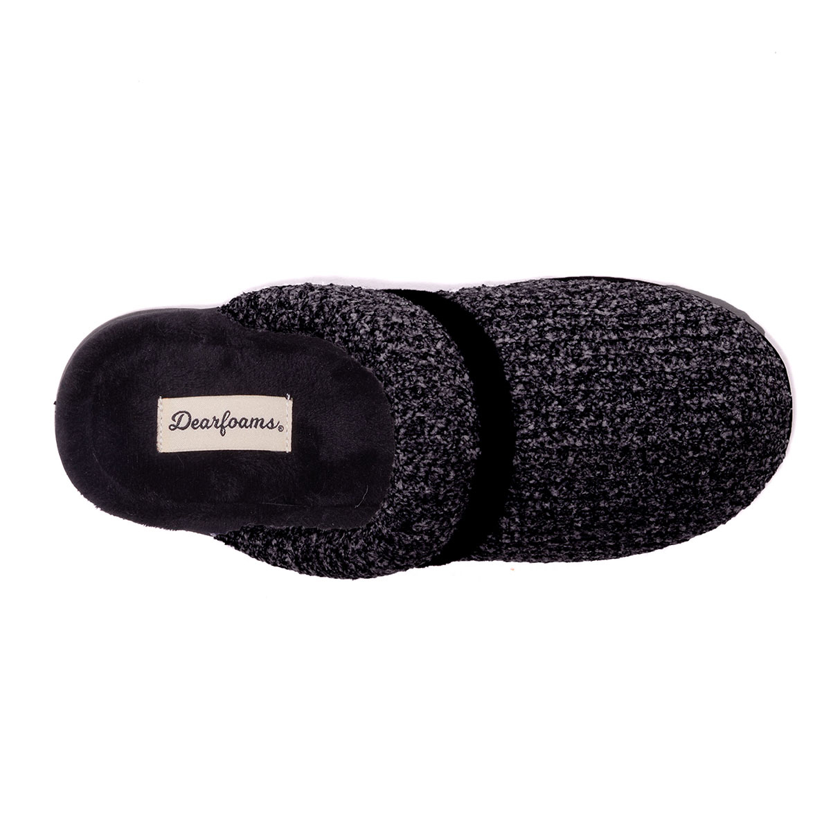 Womens Dearfoams(R) Serena Marled Chenille Scuff Slippers