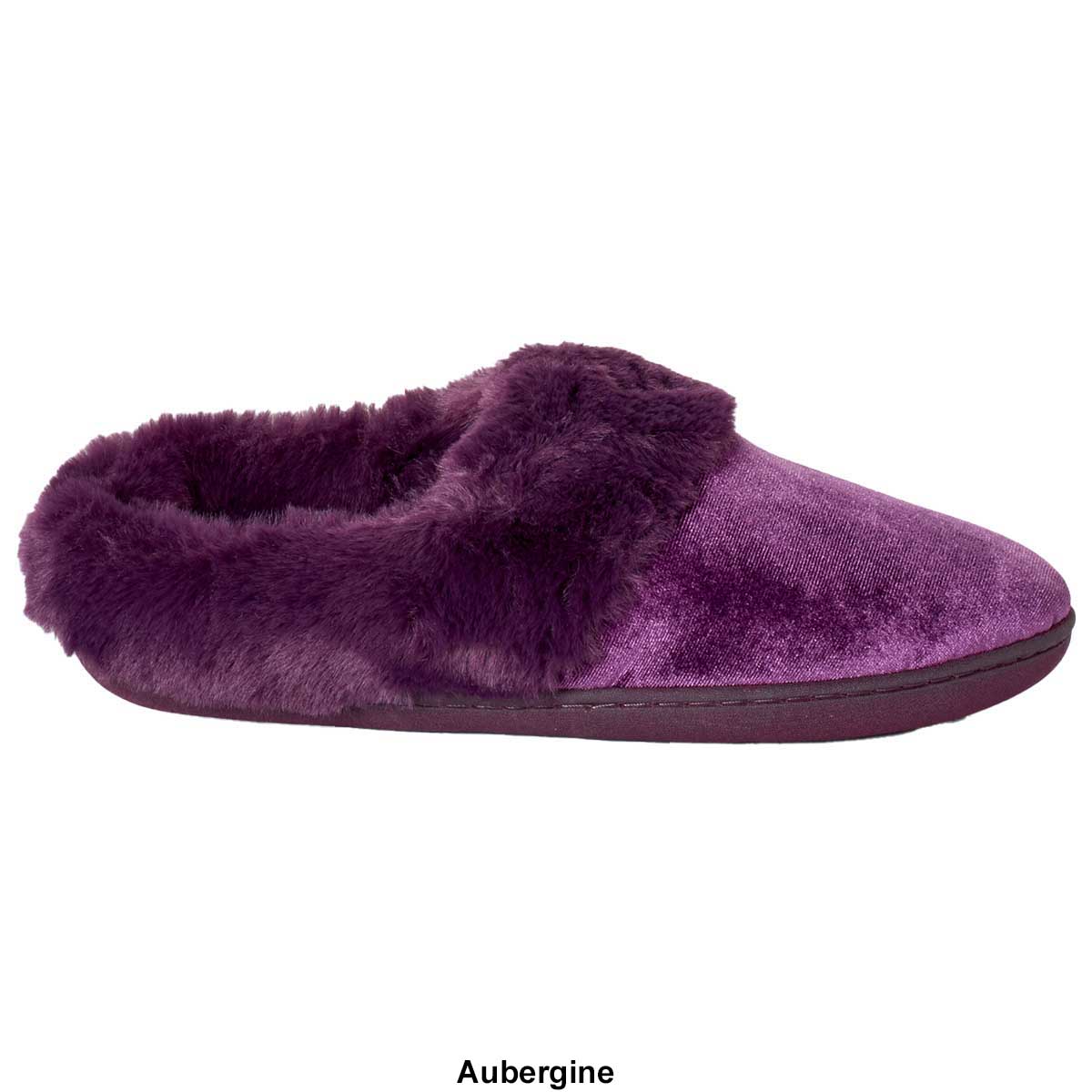 Womens Dearfoams(R) Crystal Velour Clog Slippers