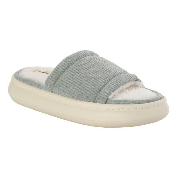 Womens Dearfoams(R) Jewel Waffle Knit Slide Slippers