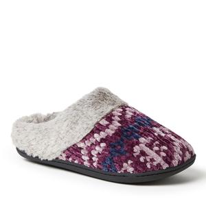 Womens Dearfoams(R) Cani Chenille Clog Slippers - Purple alternate view
