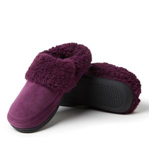 Womens Dearfoams(R) Holly Velour Slip-On Clog Slippers