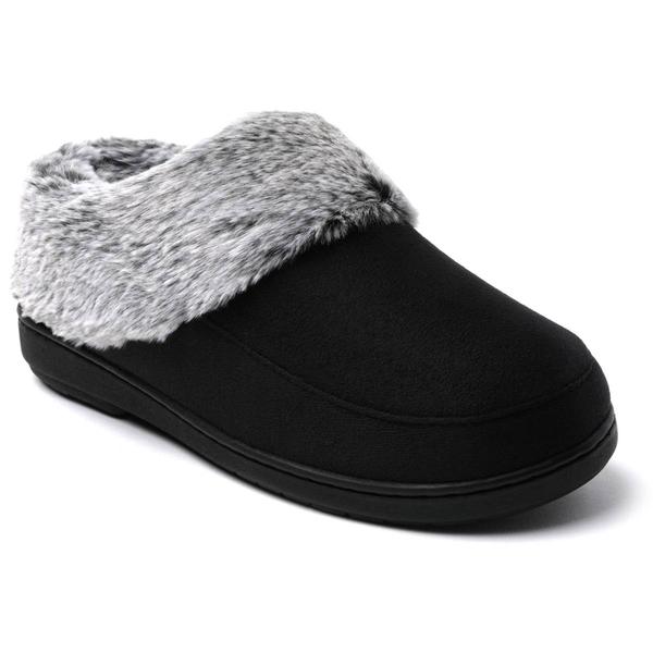 Womens Dearfoams(R) Elaine Microsuede Moc Toe Clog Slippers