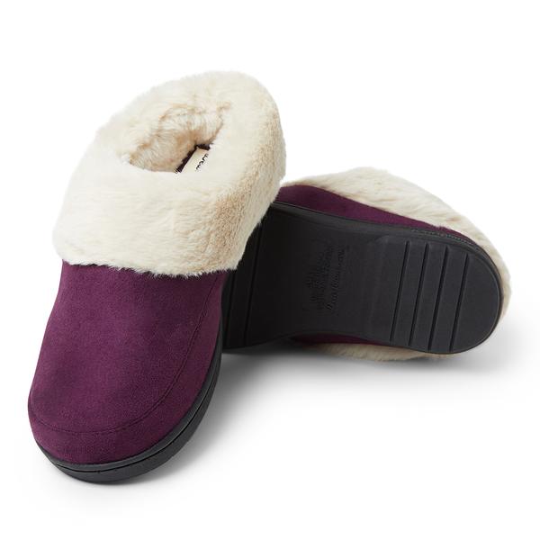Womens Dearfoams(R) Elaine Microsuede Slip On Clog Slippers