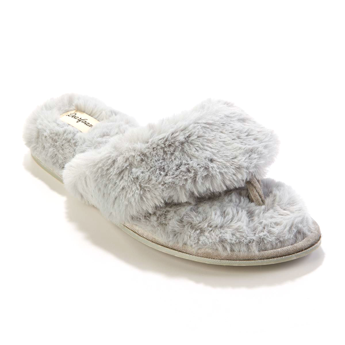 Womens Dearfoams(R) Textured Terry Slide Slippers