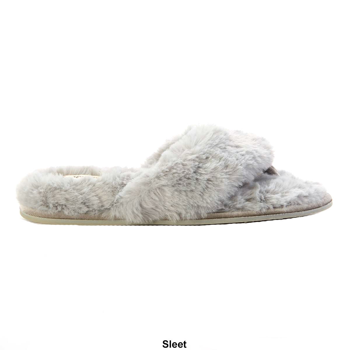 Womens Dearfoams(R) Textured Terry Slide Slippers