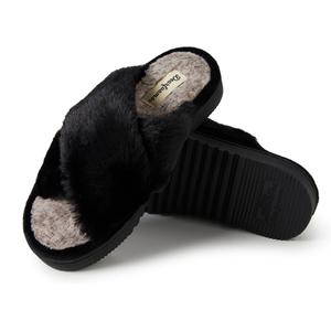 Womens Dearfoams(R) Ana Solid Quilted Velour Slide Slippers