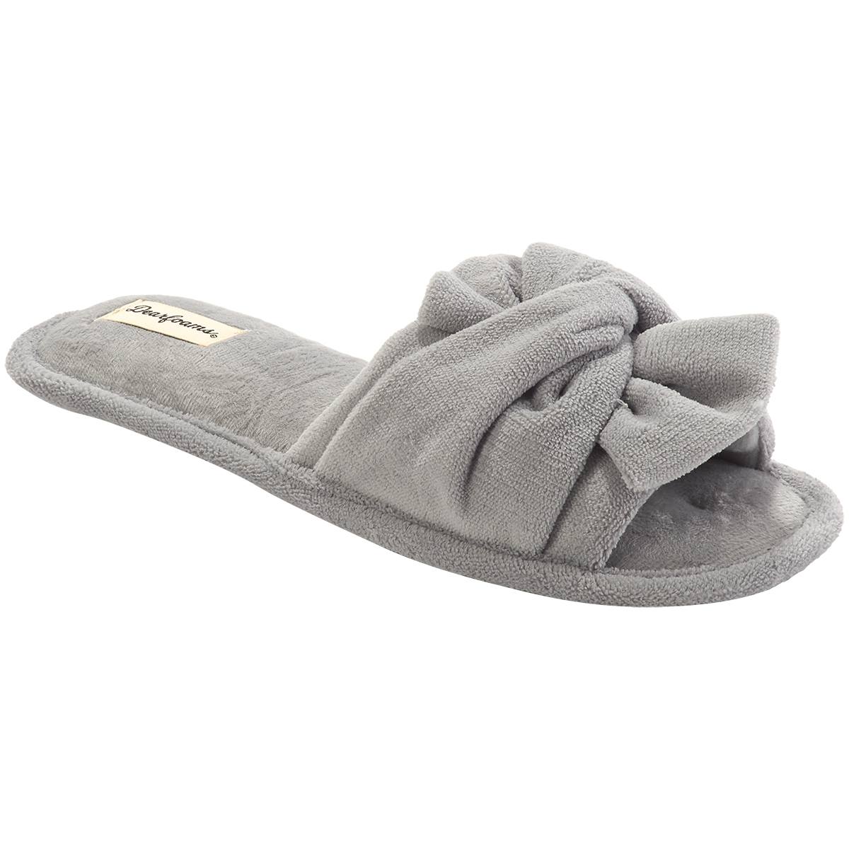 Womens Dearfoams(R) Terry Twist Slide Slippers