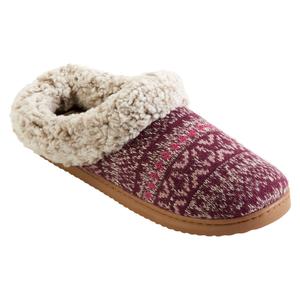 Womens Dearfoams(R) Lara Fair Isle Clog Slippers