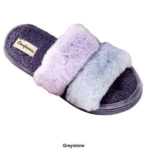Womens Dearfoams(R) Sapphire Color Block Slide Slippers alternate view