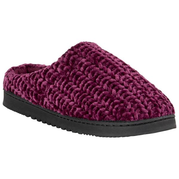 Womens Dearfoams(R) Tallulah Chenille Clog Slippers