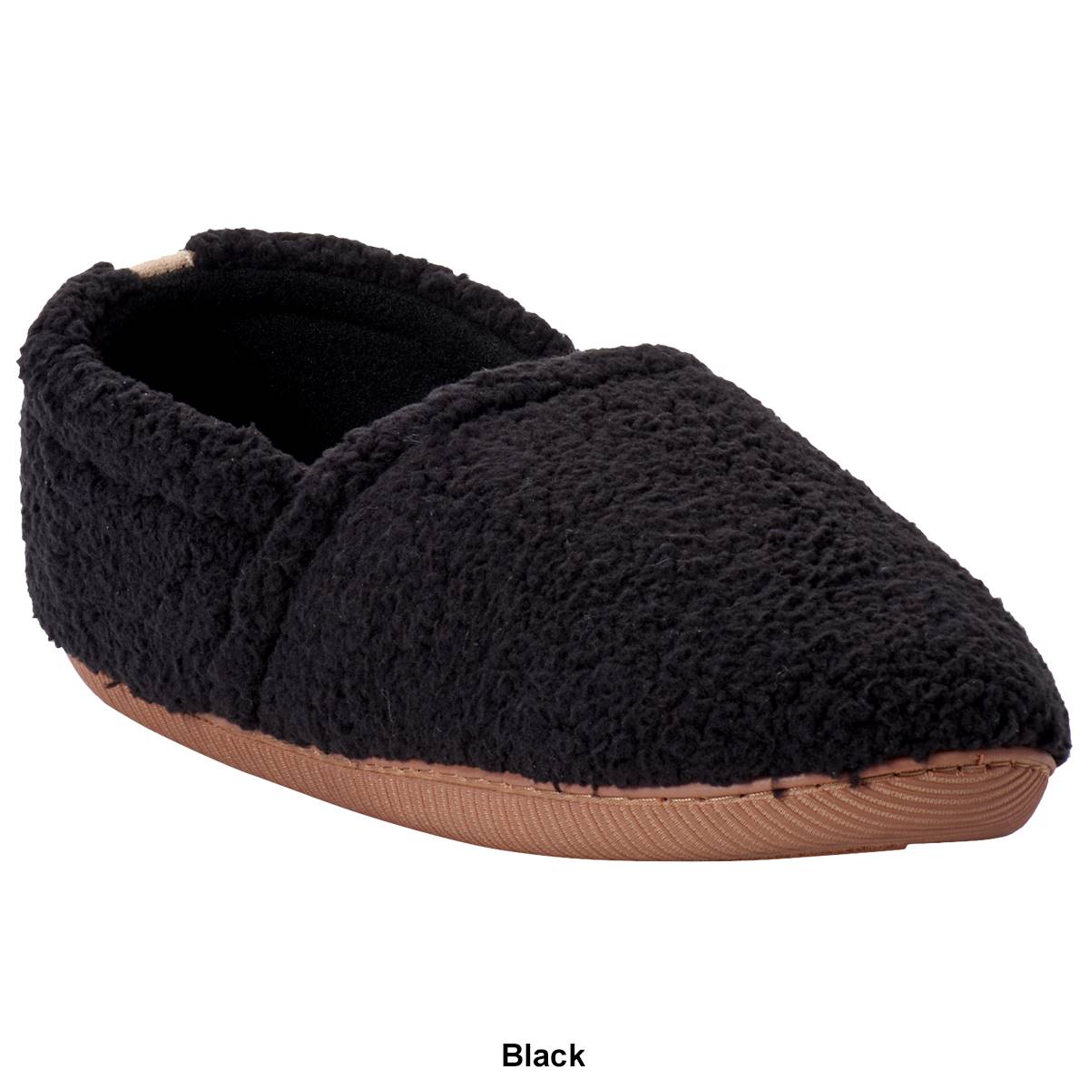 Womens Dearfoams(R) Sunny Teddy Closed Back Slippers