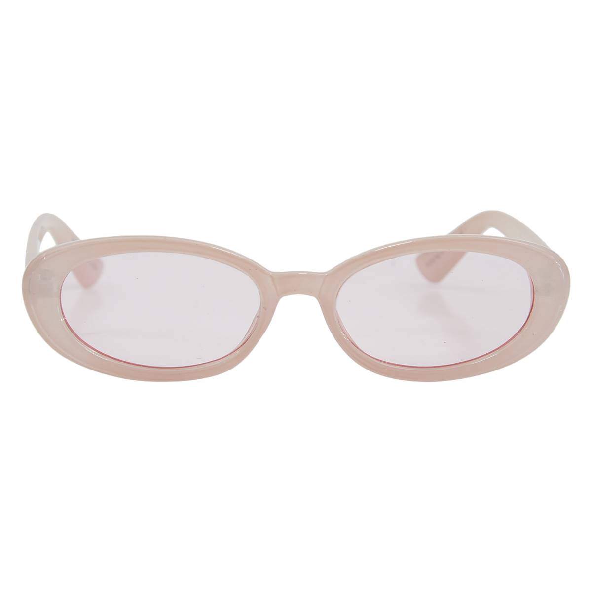 Womens Details Morgans Plastic Oval Mini Sunglasses - Milky Pink