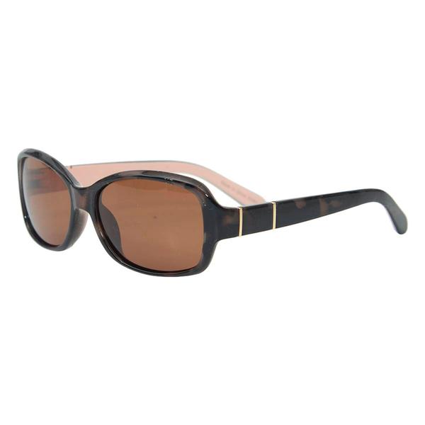Womens Surf n Sand Polarized Rectangle Sunglasses-Tortoise/Brown