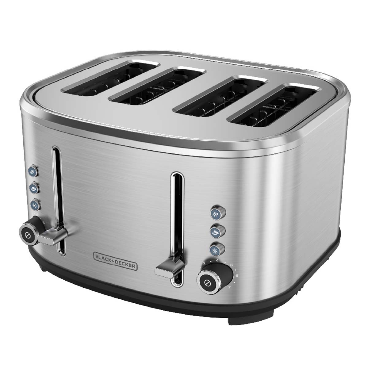 Black & Decker Extra Wide Slot 4-Slice Stainless Steel Toaster