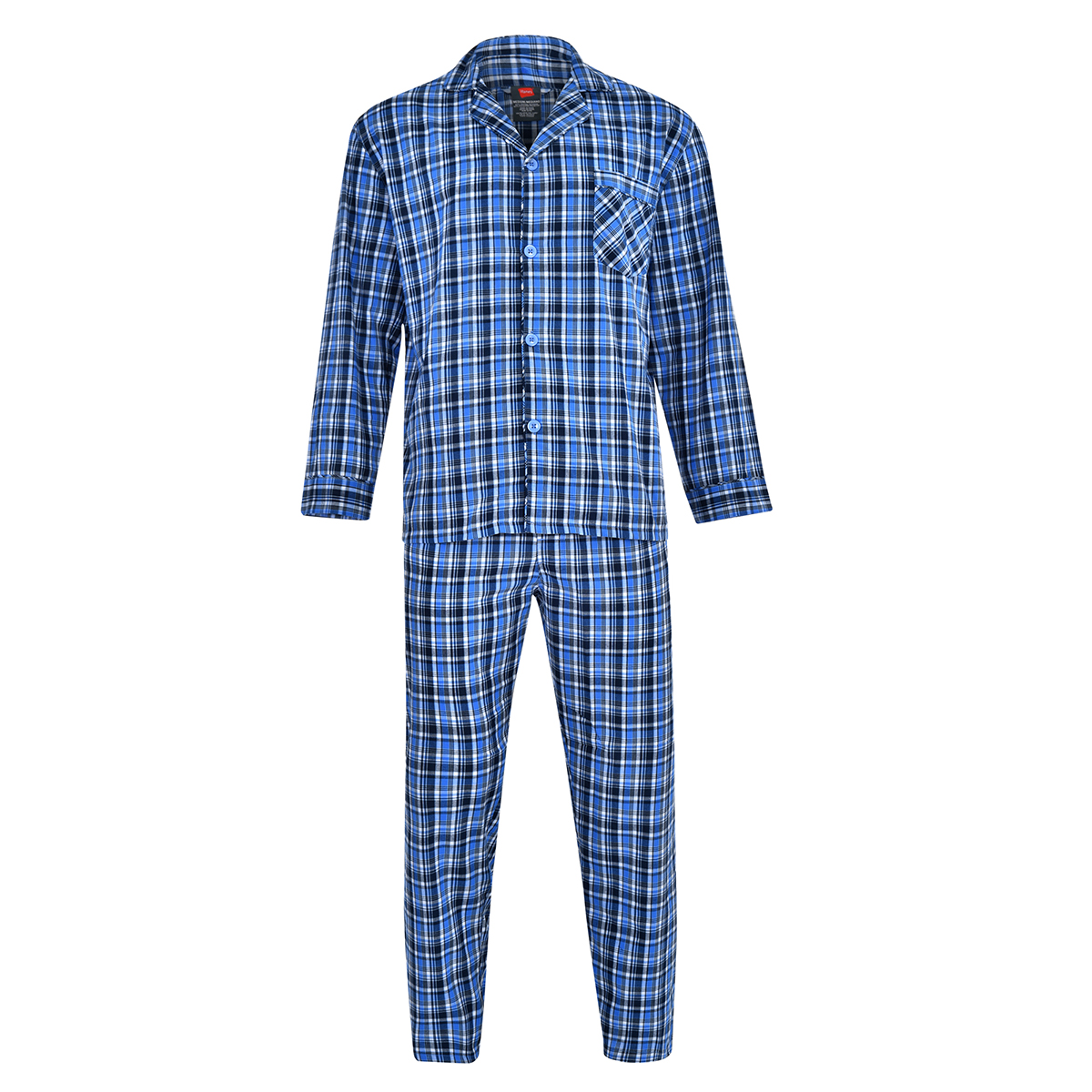 Mens Big & Tall Hanes(R) Ultimate(R) Plaid Woven Pajama Set