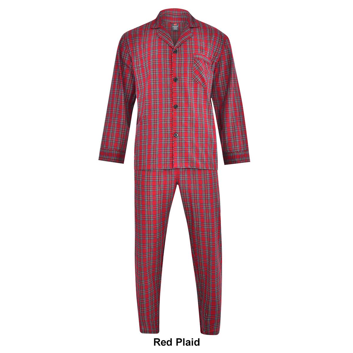 Mens Hanes(R) Ultimate(R) Woven Plaid Pajama Set