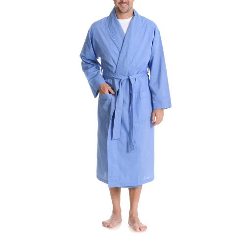 Mens Hanes(R) Ultimate Woven Robe - Blue