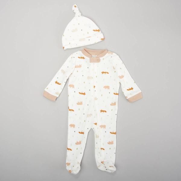 Baby Boy (NB-9M) Chick Pea(R) 2pc. Forest Footie & Hat