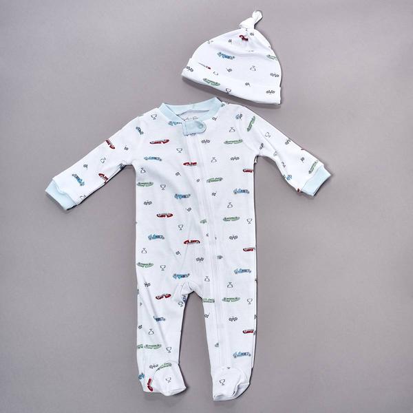 Baby Boy (NB-9M) Kyle & Deena Race Car Icons Footie & Hat