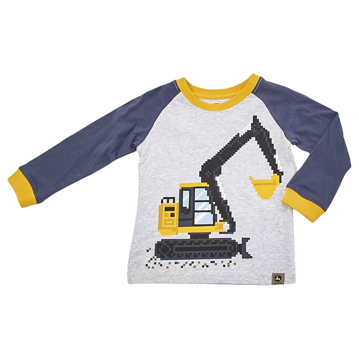 Toddler Boy John Deere Excavator Long Sleeve Tee