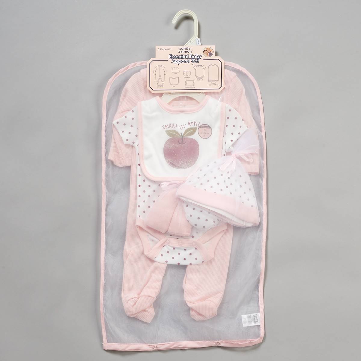 Baby Girl (NB-6M) Sandy & Simon 8pc. Apple Hanging Gift Set