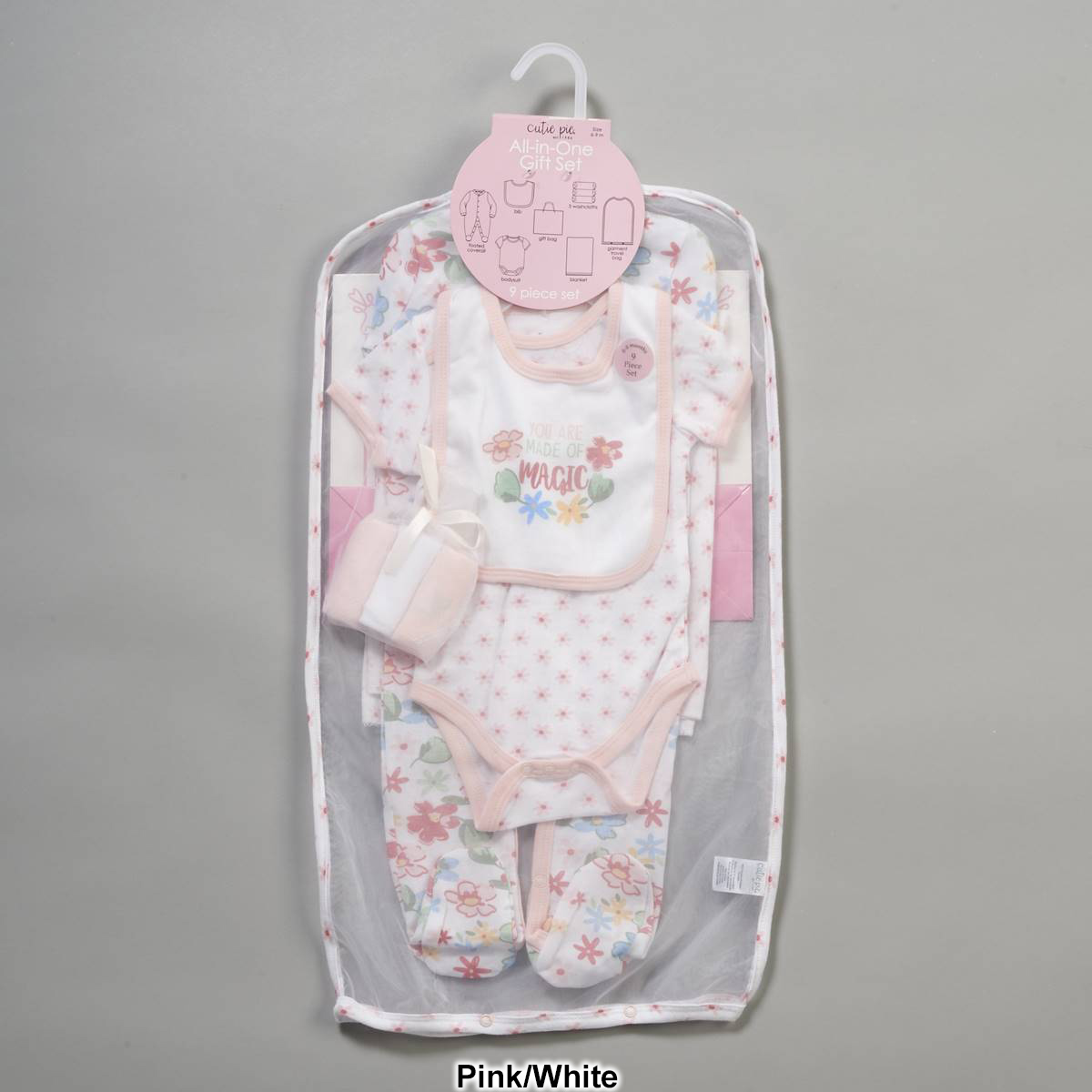 Baby Girl (NB-9M) Cutie Pie 9pc. Floral Organza Layette Set