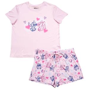 Juniors Centric Brands Stitch & Angel Hearts Shorty Pajama Set alternate view