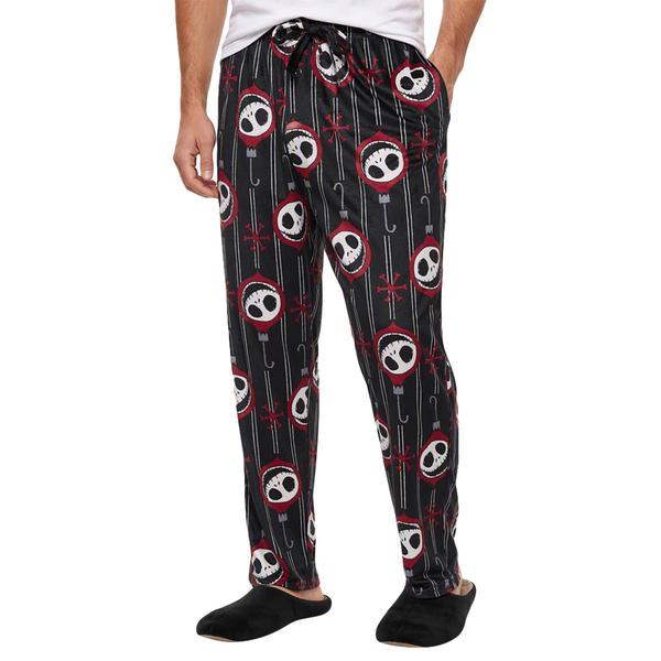 Mens Nightmare Before Christmas Ornaments Silky Pajama Pants