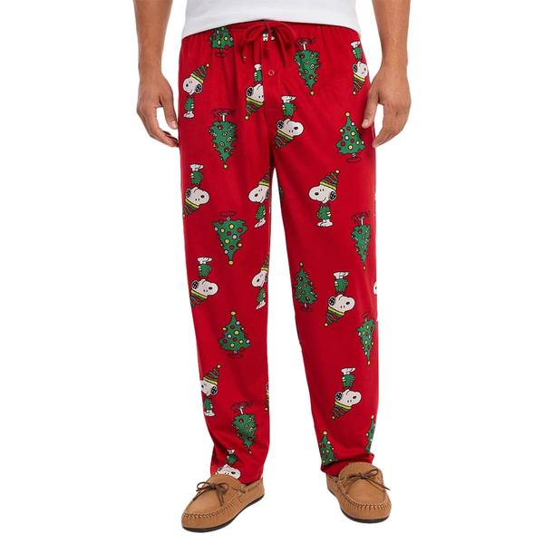 Mens Peanuts(tm) Perfect Tree Silky Fleece Pajama Pants