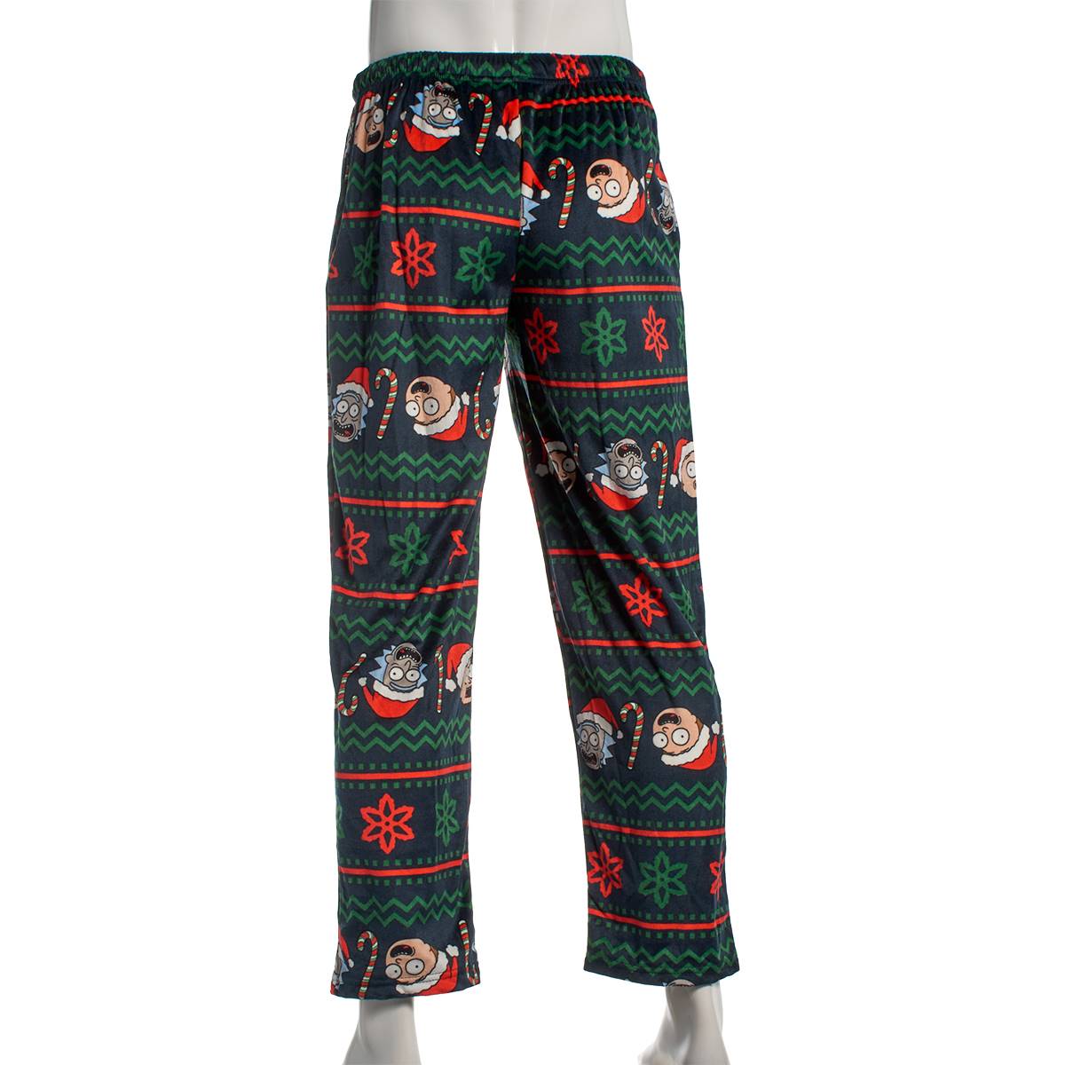 Mens Rick And Morty Fair Isle Silky Lounge Pajama Pants