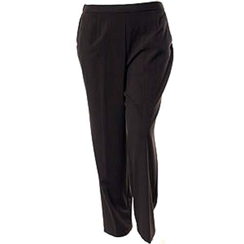 Plus Size Briggs Bistretch Flat Front Elastic Back Pants - Short