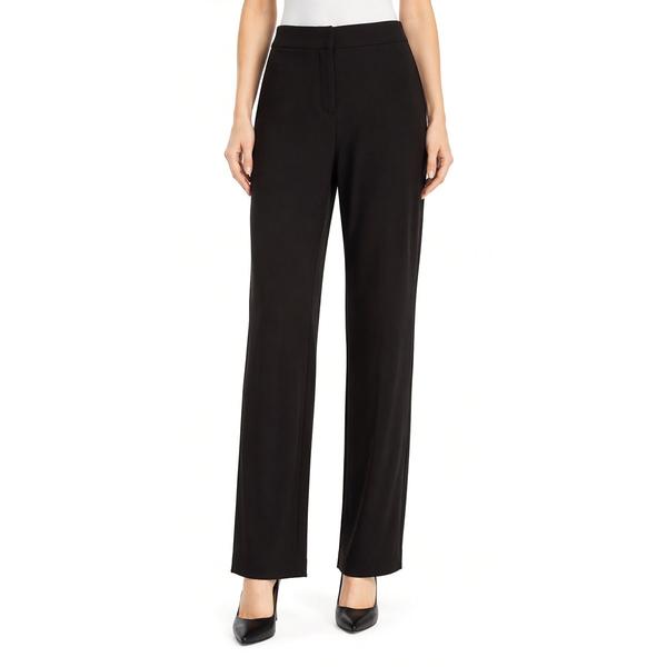 Petite Briggs Solid Elastic Crepe Trousers