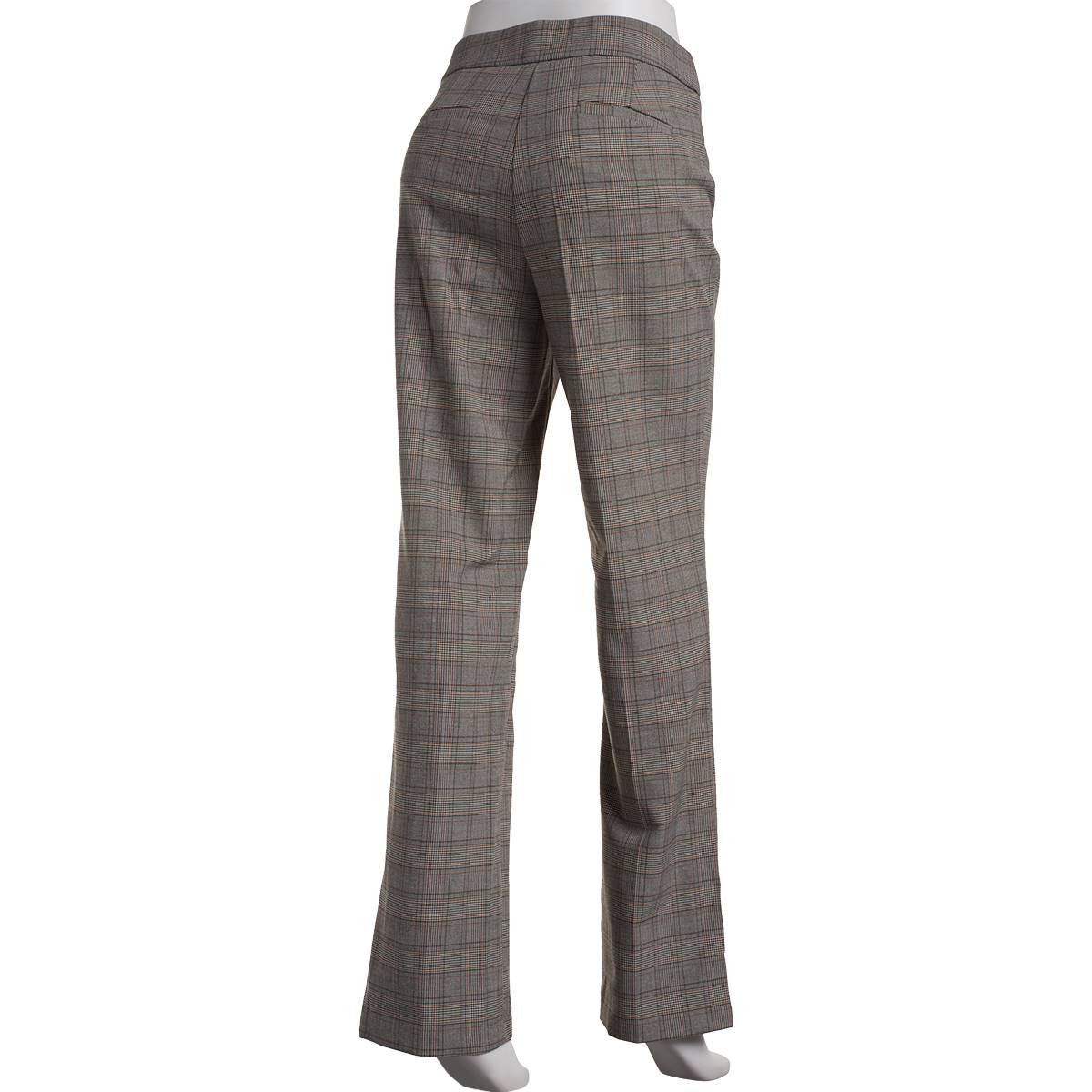 Plus Size Briggs Button Bi-Stretch Plaid Short Length Pants