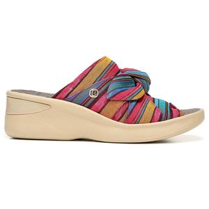 Womens BZees Smile Striped Wedge Sandals alternate view