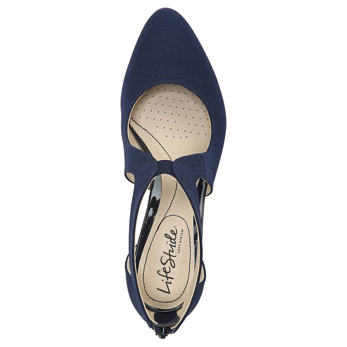 Womens LifeStride Giovanna Fabric 2 Pumps - Navy/Black