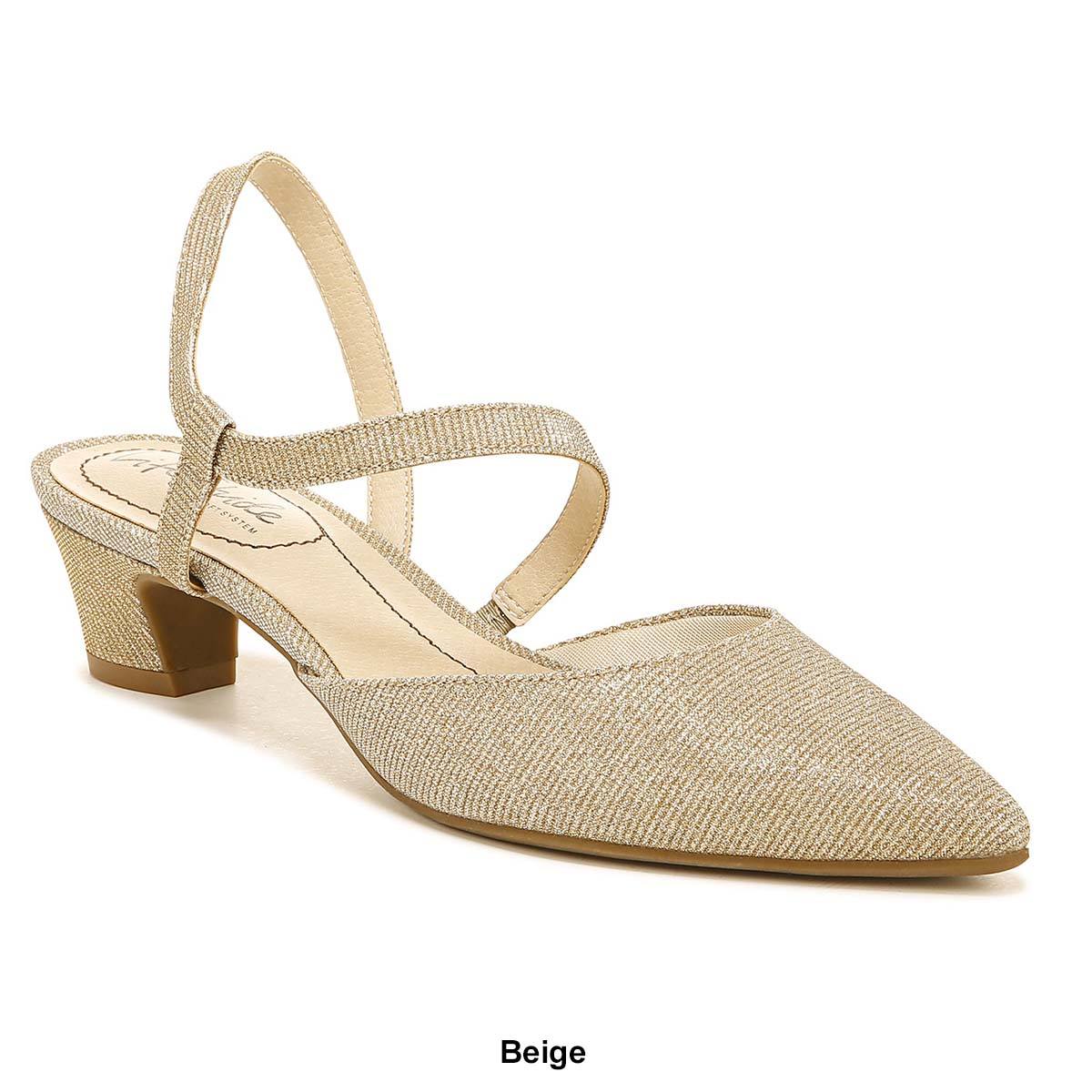 Womens LifeStride Minimalist Fabric Slingback Pumps