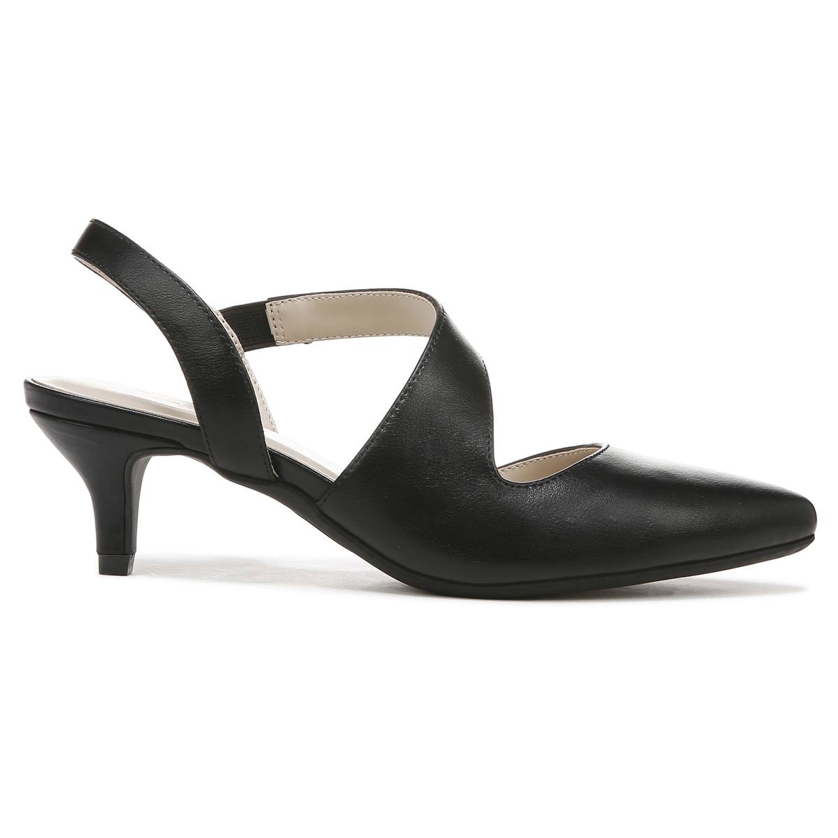 Womens LifeStride Magnetic Slingback Faux Leather Dress Pumps