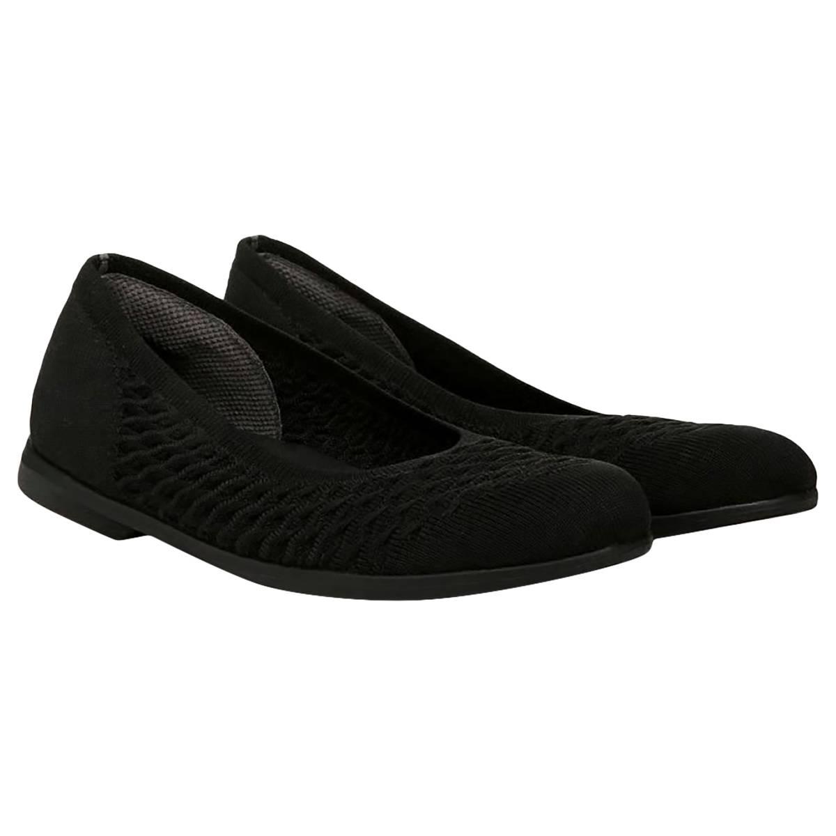 LifeStride Khloe Slip On Shoes (Black Cable Knit) Fabric 9.5 M