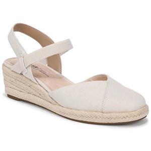 Womens Lifestride Pillar Espadrilles Wedge Sandals - Black & Bone alternate view