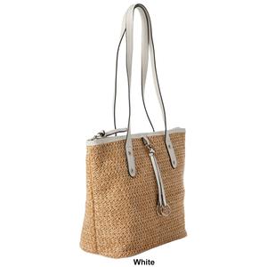 Bueno Solid Woven Straw Tote alternate view