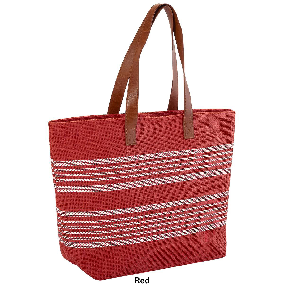 Bueno Stripe Straw Beach Tote