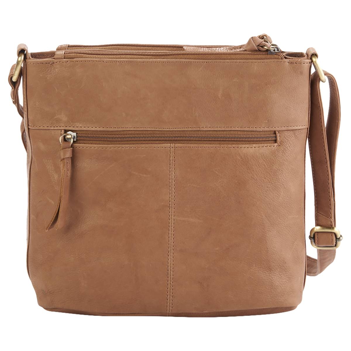 Great American Leatherworks Multi Zip Bucket Crossbody