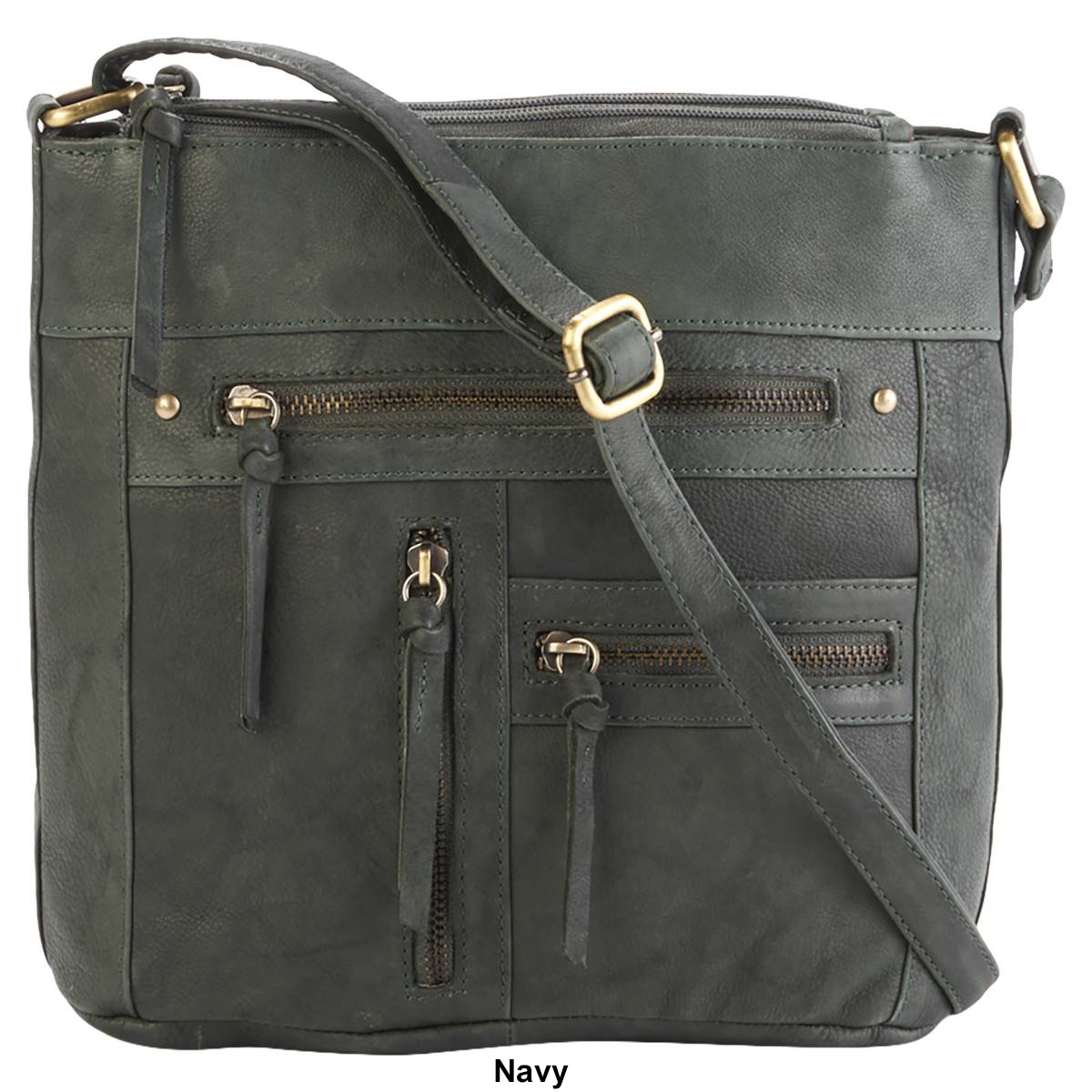 Great American Leatherworks Multi Zip Bucket Crossbody