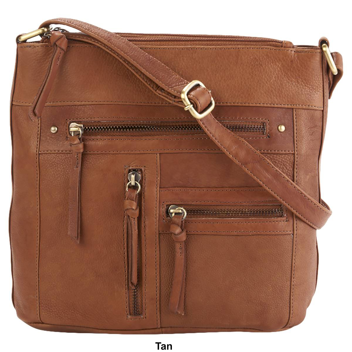 Great American Leatherworks Multi Zip Bucket Crossbody