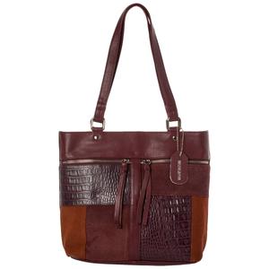 Great American Leatherworks Paneled Collage Tote alternate view