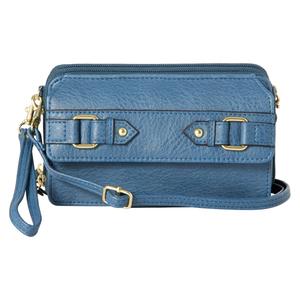 Womens Bueno Buckle Flap Elephant Pebble Solid Wallet on a String